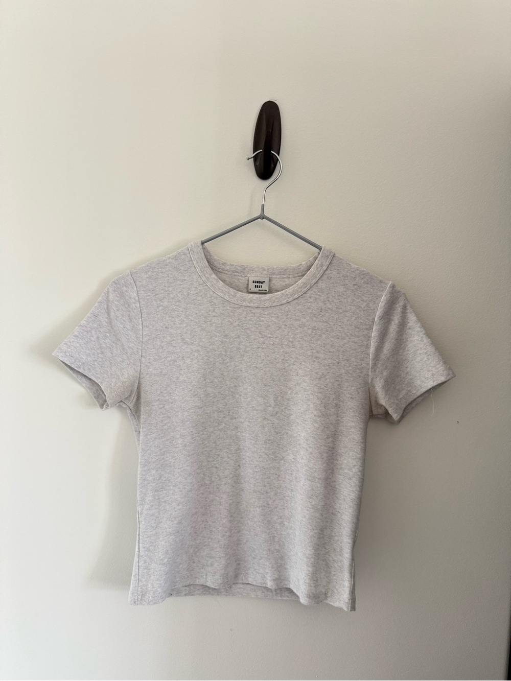 Aritzia Sunday Best T-Shirt | Heather Gray Short Sleeve Crewneck Tee